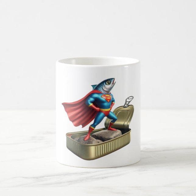  Episk Sardin Superhjälte Heroisk Fisk Legend Kons Kaffemugg (Center)