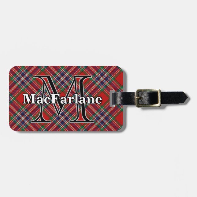 Episk Skottland klanMacFarlane Tartan Bagagebricka (Horisontell Framsida)