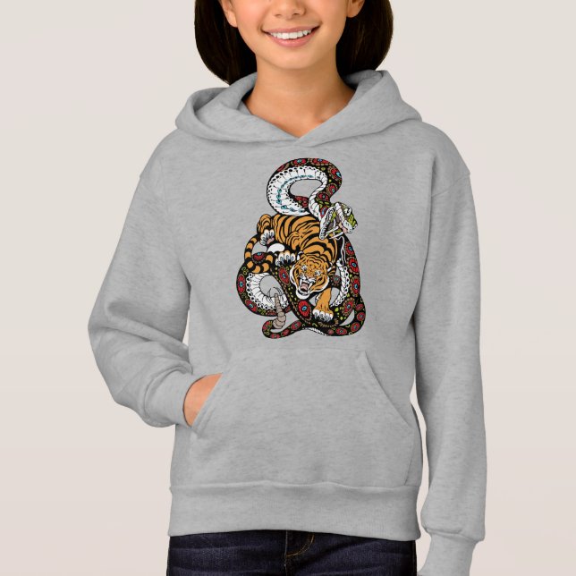 Episk Strid: Tiger mot Orm Konst T Shirt (Framsida)