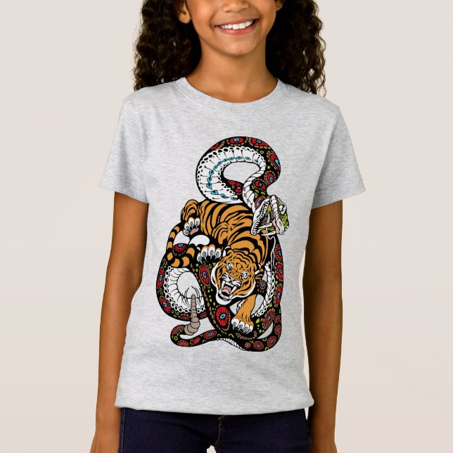 Episk strid: Tiger vs. Orm Konst T Shirt (Framsida)