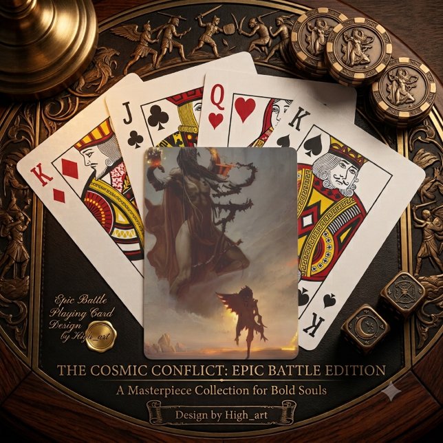 Episk stridande spelkortdesign casinokort (Skapare uppladdad)
