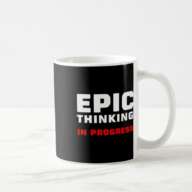 Episk Tänkande Pågår Stora Idéer Introvert Spel Kaffemugg (Höger)
