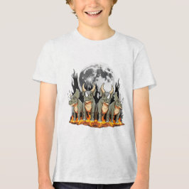 Episk Triceratops Dinosaur – Eldig Månsken Förhist T Shirt