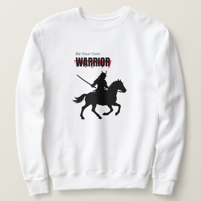 Episk Warrior T-Shirt – Var Din Egen Krigare Lång Ärmad Tröja (Design framsida)