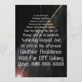 Episka galaktiska nördiga födelsedagsinbjudningar inbjudningar