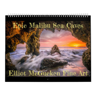 Episka Malibu havsgrottor: Elliot McGucken konst Kalender