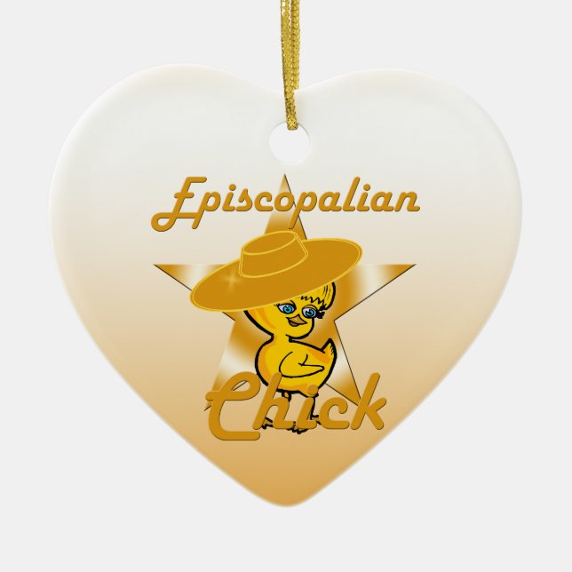 Episkopalisk Chick nr 10 Julgransprydnad Keramik (Framsidan)