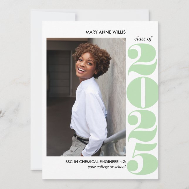 EPISKT ÅR | MINTGRÖNA FOTOEXAMEN  KORT (Framsida)