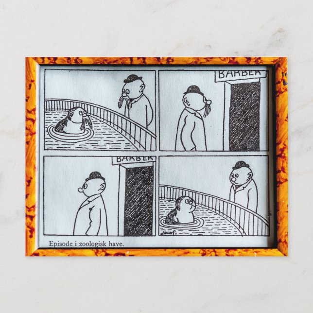 Episode i zoologisk verksamhet vykort (Framsida)