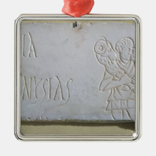 Epitaph med en lättnad av den bra herden julgransprydnad metall
