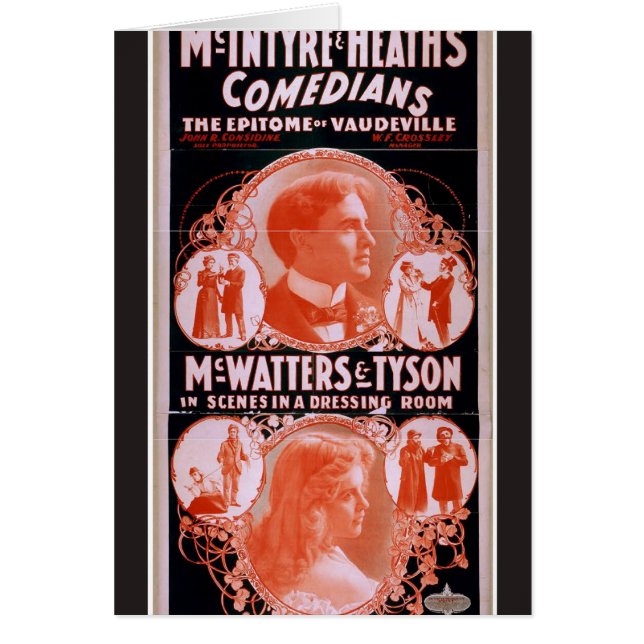 Epitomen av vaudevillen hälsningskort (Framsidan)