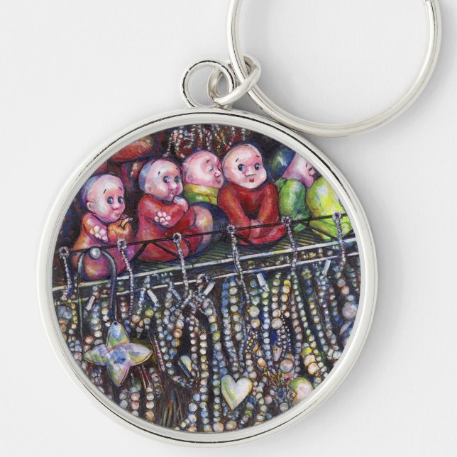 Epitomize Rund Silverfärgad Nyckelring (Framsidan)