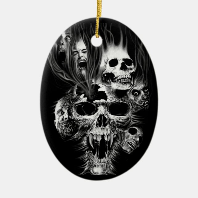 Epouvante d'Halloween - Julgransprydnad Keramik (Framsidan)