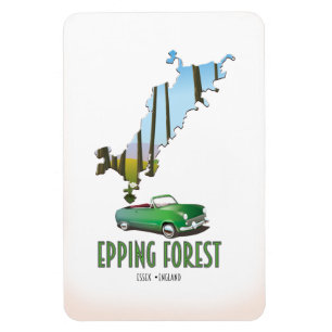 Epping Forest Essex England karta Magnet