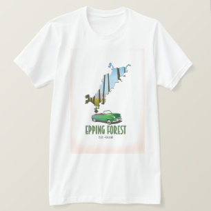 Epping Forest Essex England karta T Shirt