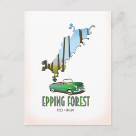 Epping Forest Essex England karta Vykort