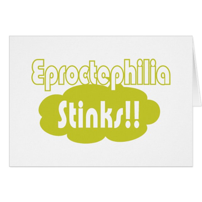 Eproctophilia Stinks! Hälsningskort (Framsidan Horizontal)
