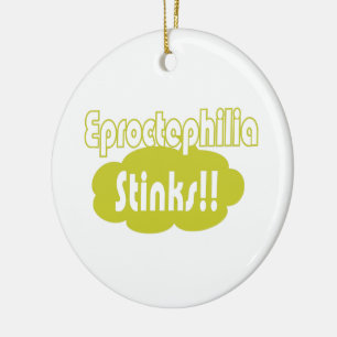 Eproctophilia Stinks! Julgransprydnad Keramik