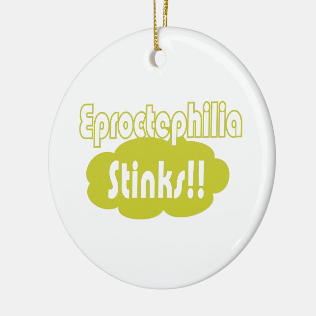 Eproctophilia Stinks! Julgransprydnad Keramik (Vänster)