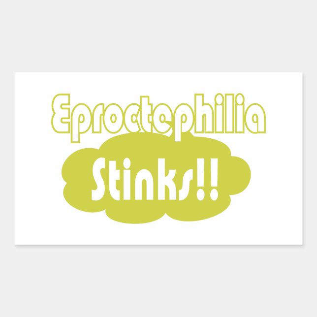 Eproctophilia Stinks! Rektangulärt Klistermärke (Framsida)