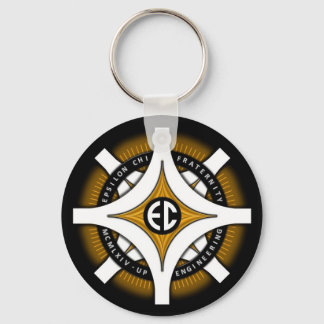 Epsilon Chi Black Background Keychain Nyckelring