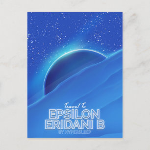 Epsilon Eridani b sci-fi Travel-affisch Vykort