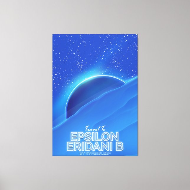 Epsilon Eridani b science fiction-resaaffisch Canvastryck (Framsida)