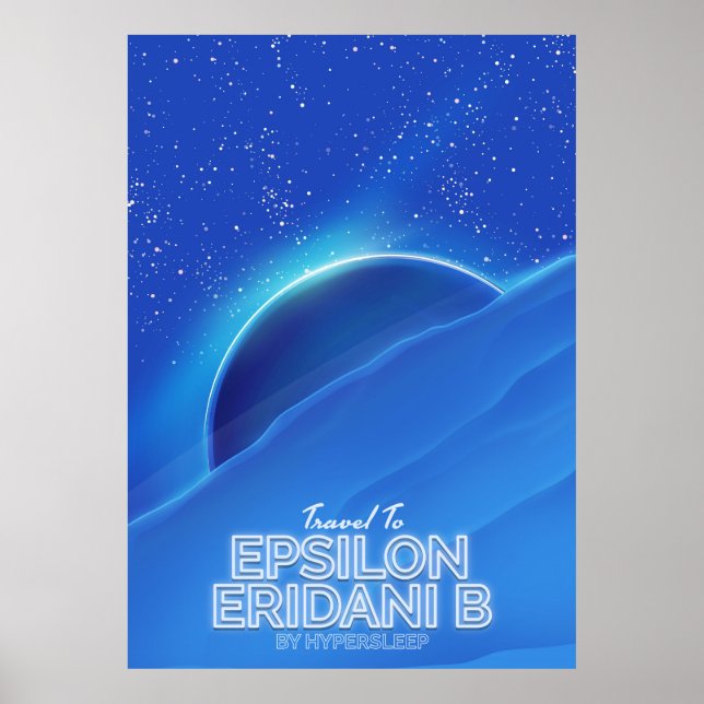 Epsilon Eridani b science fiction Travel-affisch Poster (Framsidan)