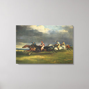Epsom Derby Horse Tävling 1821 Canvastryck