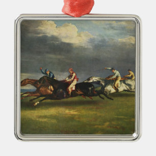 Epsom Derby Horse Tävling Julgransprydnad Metall