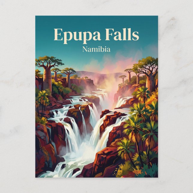 Epupa Falls Namibia Vykort (Framsida)
