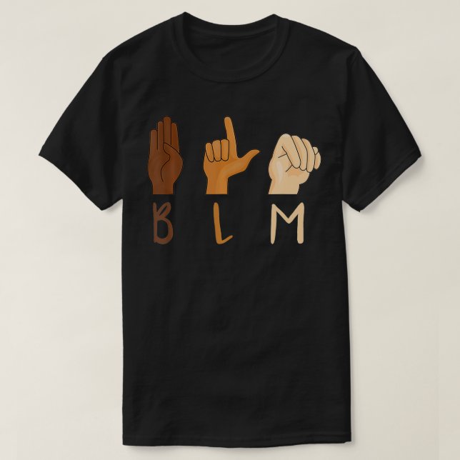 Equality ASL Sign BLM Gift  T Shirt (Design framsida)