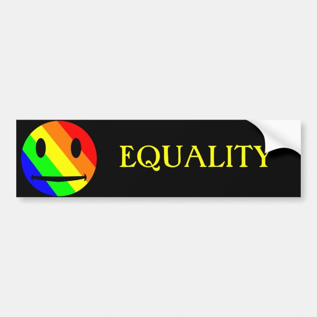 EQUALITY Bumper Sticker Bildekal (Framsidan)