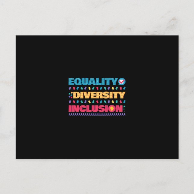 Equality Diversity Inclusion Vykort (Framsida)