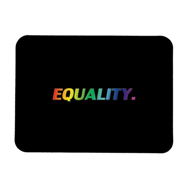 "Equality"-pridet lgbtq Black Flexible Photo Magne Magnet (Horisontell)
