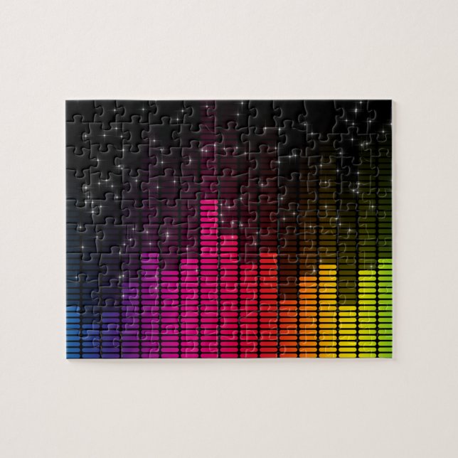 Equalizer Disco Ljus Music Volume Pussel (Horisontell)