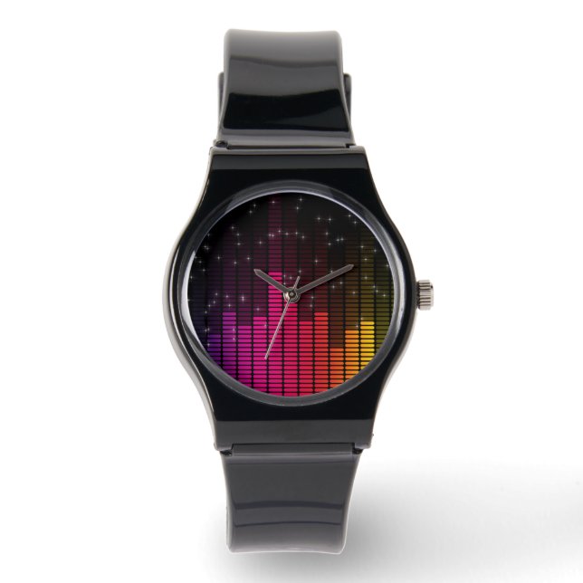 Equalizer Disco Ljus Musik Volym Armbandsur (Framsida)