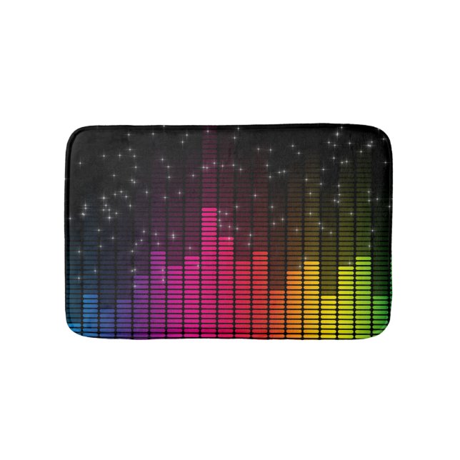 Equalizer Disco Ljus Musik Volym Badrumsmatta (Framsidan)