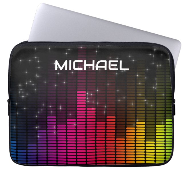 Equalizer Disco Ljus Musik Volym Personlig Laptop Fodral (Framsidan)