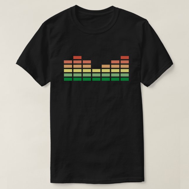 Equalizer DJ Music Dance Klubb Editable Funny Färg T Shirt (Design framsida)