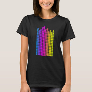 Equalizer Rainbow Music Ljud Ingenjör Audio Patt T Shirt