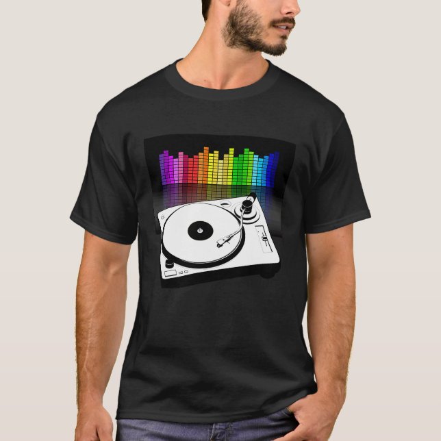 Equalizer Turntable Hip Hop Music  Breakdancing T Shirt (Framsida)