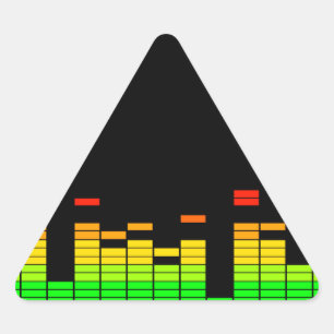 Equalizer Vibes från Beat of DJ Music decor Triangelformat Klistermärke