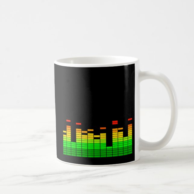 Equalizer Vibes från Beat of DJ Music Graphic Kaffemugg (Höger)