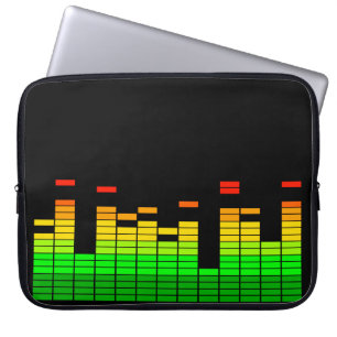 Equalizer Vibes från Beat of DJ Music Laptop Sleeve