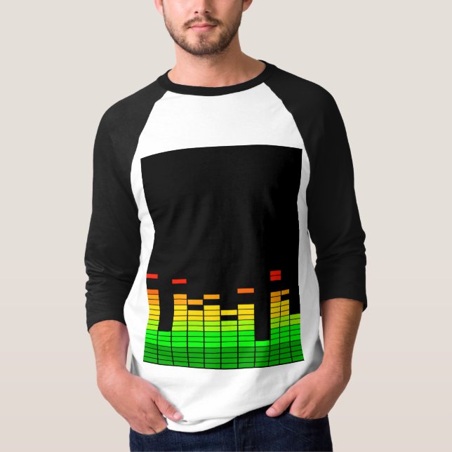 Equalizer Vibes från Beat of DJ Music T Shirt (Framsida)