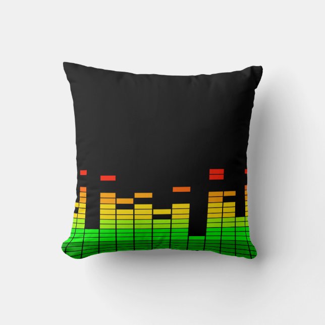 Equalizer Vibes från takten av DJ-musik dekoration Kudde (Framsida)