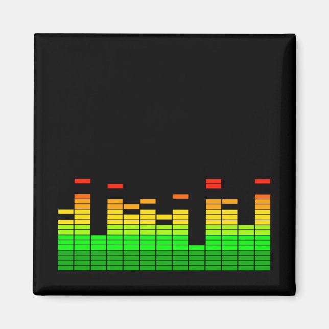 Equalizer Vibes från takten av DJ-musik dekoration Magnet (Framsidan)