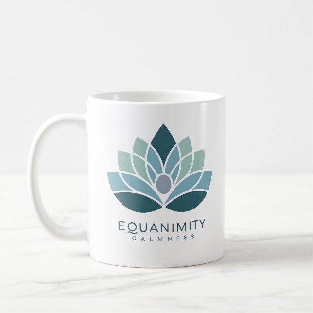 Equanimity Calmness Lotus Yoga Meditation Mindfuln Kaffemugg (Vänster)