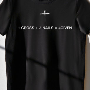 Equation One Cross Three Nails White Cross Kvinnor T Shirt